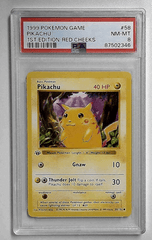 V1110: 1999: PIKACHU-RED CHEEKS: 58/102: 1ST EDITION: GAME: PSA 8: NM-MT: 87502346